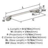 AMEROCK Ravino Cabinet Handles in Satin Nickel
