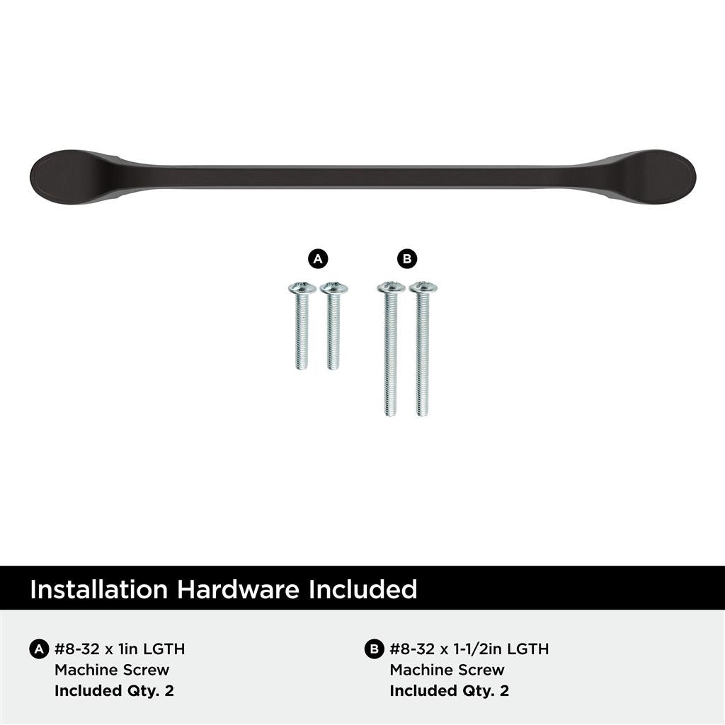 AMEROCK Ravino 160mm Center to Center Handle Cabinet Pull - Oil Rubbed Bronze BP21938ORB Hardware