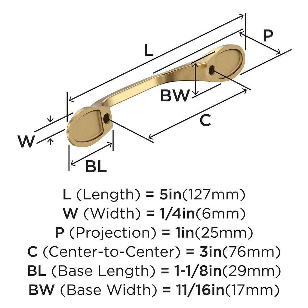 AMEROCK Ravino Cabinet Handles in Champagne Bronze