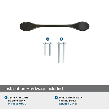 AMEROCK Ravino Cabinet Handles in Flat Black