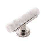 BELWITH KEELER Firenze Bar Cabinet Knob in White and Polished Nickel (+2 Sizes)