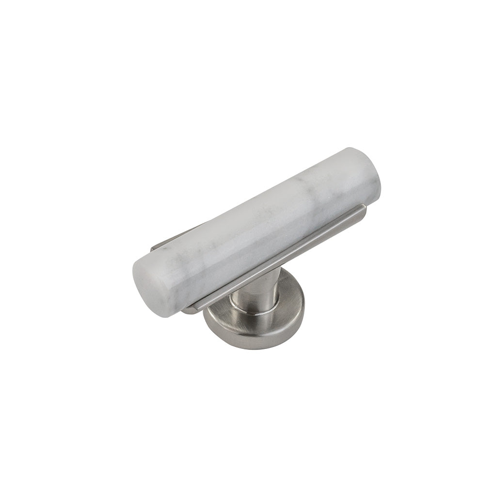 BELWITH KEELER Firenze Bar Cabinet Knob in White and Satin Nickel (+2 Sizes)