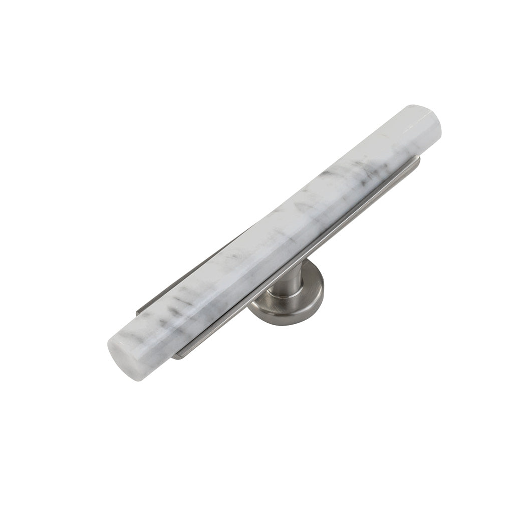 BELWITH KEELER Firenze Bar Cabinet Knob in White and Satin Nickel (+2 Sizes)