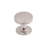 HICKORY American Diner Round Cabinet Knob in Chrome (+2 Sizes)