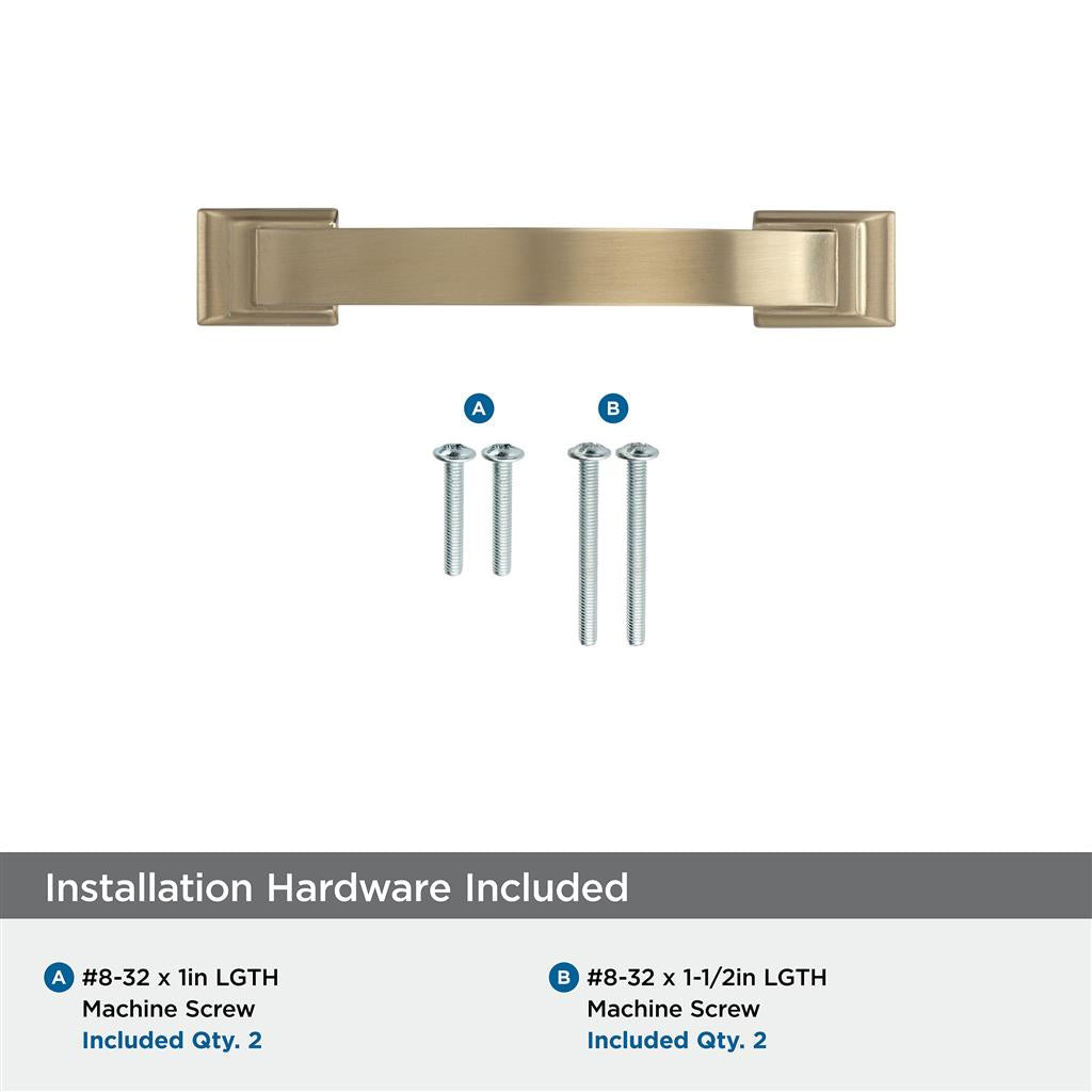 AMEROCK Candler Handle Cabinet Pull in Golden Champagne (+8 Sizes)