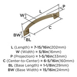 AMEROCK Candler Handle Cabinet Pull in Golden Champagne (+8 Sizes)
