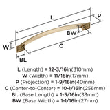 AMEROCK Candler Handle Cabinet Pull in Golden Champagne (+8 Sizes)