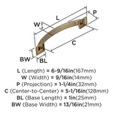 AMEROCK Candler Handle Cabinet Pull in Golden Champagne (+8 Sizes)
