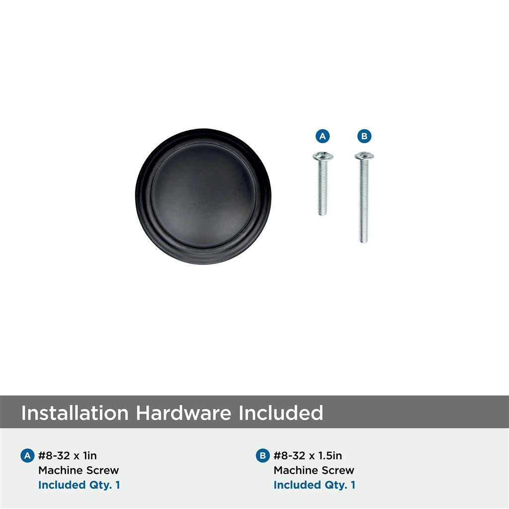 AMEROCK Revitalize 1-1/4" Diameter Cabinet Knob in Black Bronze BP55342BBR Hardware