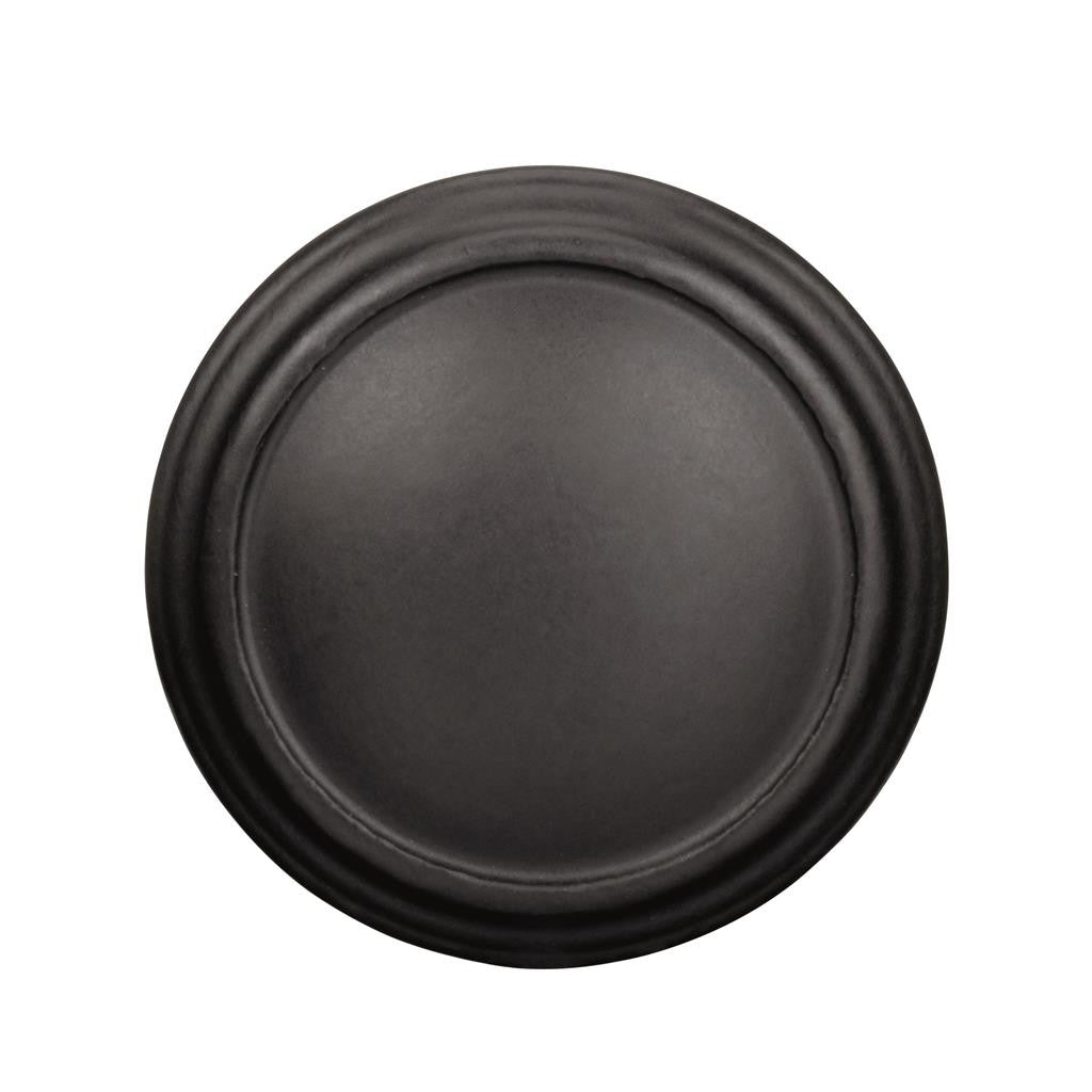 AMEROCK Revitalize 1-1/4" Diameter Cabinet Knob in Black Bronze BP55342BBR Topview