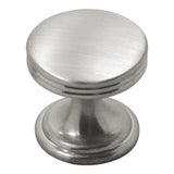 HICKORY American Diner Round Cabinet Knob in Satin Nickel (+2 Sizes)