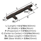 AMEROCK St. Vincent Geometric Bar Pulls in Oil Rubbed Bronze (+6 Sizes)