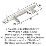 AMEROCK St. Vincent Geometric Bar Pulls in Polished Nickel (+6 Sizes)