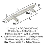 AMEROCK St. Vincent Geometric Bar Pulls in Satin Nickel (+6 Sizes)