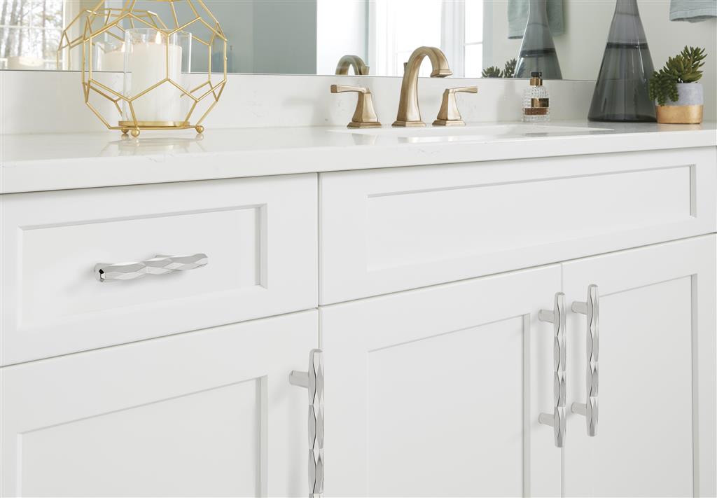 AMEROCK St. Vincent Geometric Bar Pulls in Polished Chrome (+6 Sizes)