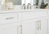AMEROCK St. Vincent Geometric Bar Pulls in Satin Nickel (+6 Sizes)