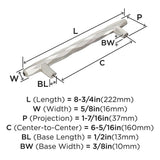 AMEROCK St. Vincent Geometric Bar Pulls in Polished Nickel (+6 Sizes)