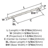 AMEROCK St. Vincent Geometric Bar Pulls in Polished Nickel (+6 Sizes)