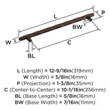 AMEROCK St. Vincent Geometric Bar Pulls in Oil Rubbed Bronze (+6 Sizes)