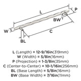 AMEROCK St. Vincent Geometric Bar Pulls in Polished Nickel (+6 Sizes)