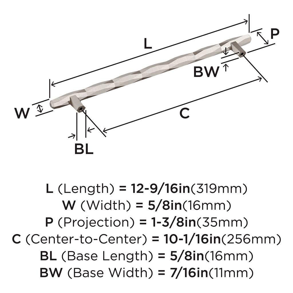 AMEROCK St. Vincent Geometric Bar Pulls in Satin Nickel (+6 Sizes)