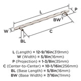 AMEROCK St. Vincent Geometric Bar Pulls in Satin Nickel (+6 Sizes)