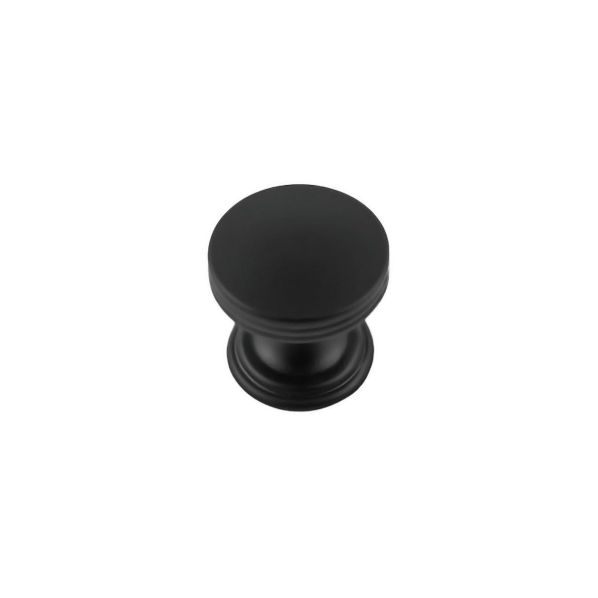 HICKORY American Diner Round Cabinet Knob in Matte Black (+2 Sizes)