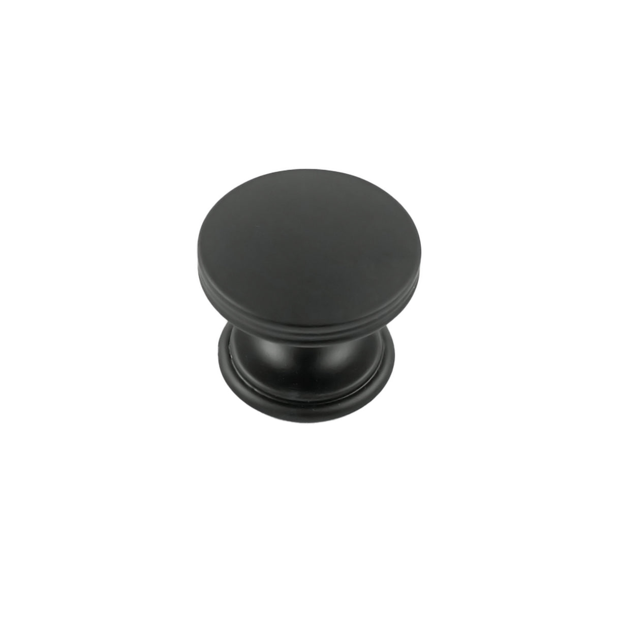 HICKORY American Diner Round Cabinet Knob in Matte Black (+2 Sizes)