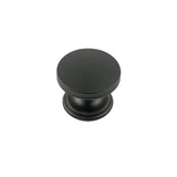 HICKORY American Diner Round Cabinet Knob in Matte Black (+2 Sizes)