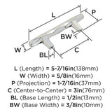 AMEROCK St. Vincent Geometric Bar Pulls in Polished Nickel (+6 Sizes)