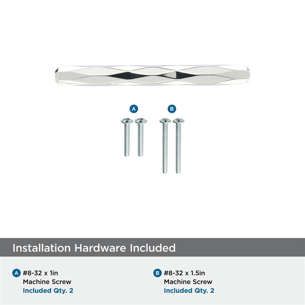 AMEROCK St. Vincent Geometric Bar Pulls in Polished Nickel (+6 Sizes)