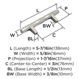 AMEROCK St. Vincent Geometric Bar Pulls in Satin Nickel (+6 Sizes)