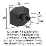 AMEROCK St. Vincent 1-5/8" Length Geometric Cabinet Knob in Oil Rubbed Bronze