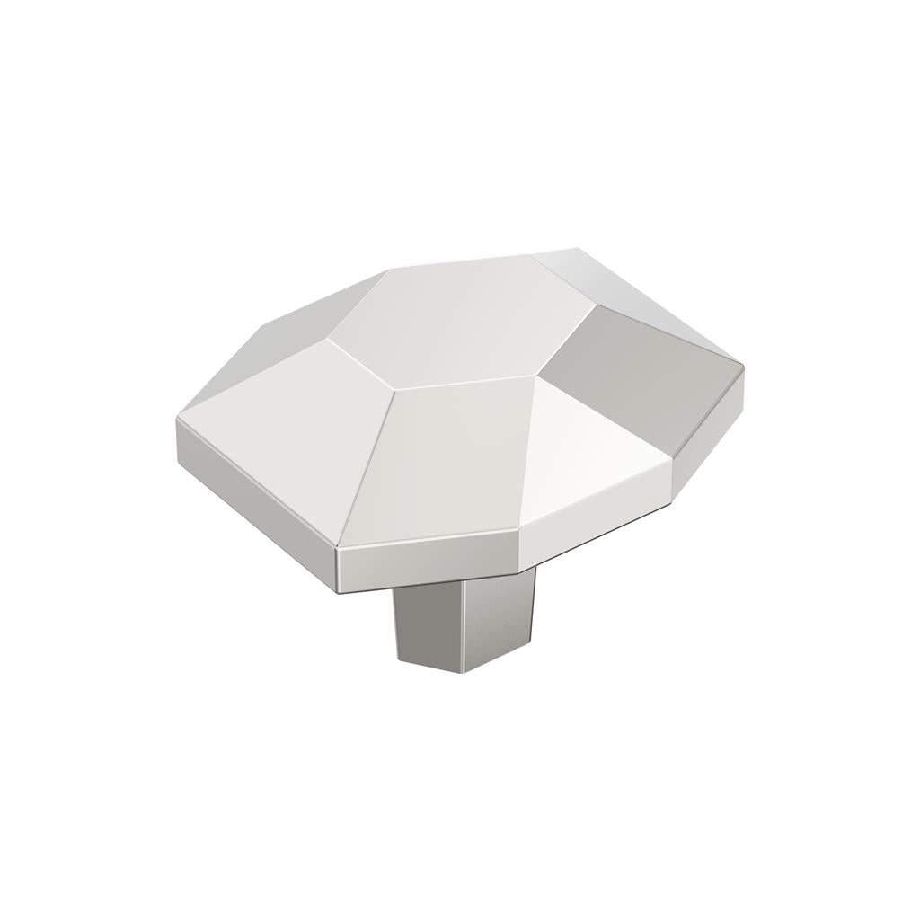AMEROCK St. Vincent 1-5/8" Length Geometric Cabinet Knob in Polished Nickel