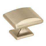 AMEROCK Candler Rectangle Cabinet Knob in Golden Champagne (+2 Sizes)