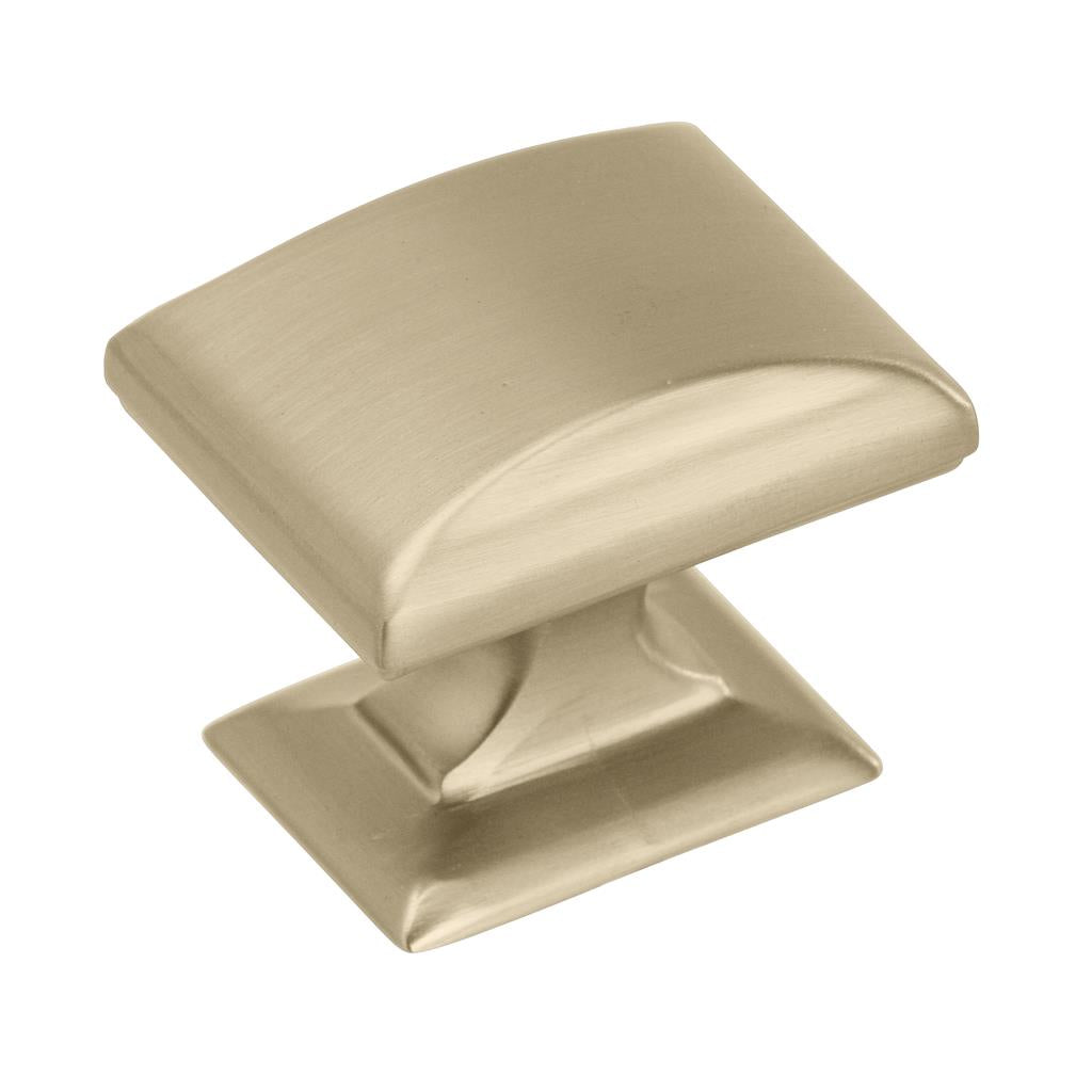 AMEROCK Candler Rectangle Cabinet Knob in Golden Champagne (+2 Sizes)
