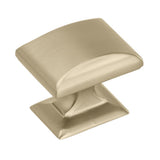 AMEROCK Candler Rectangle Cabinet Knob in Golden Champagne (+2 Sizes)