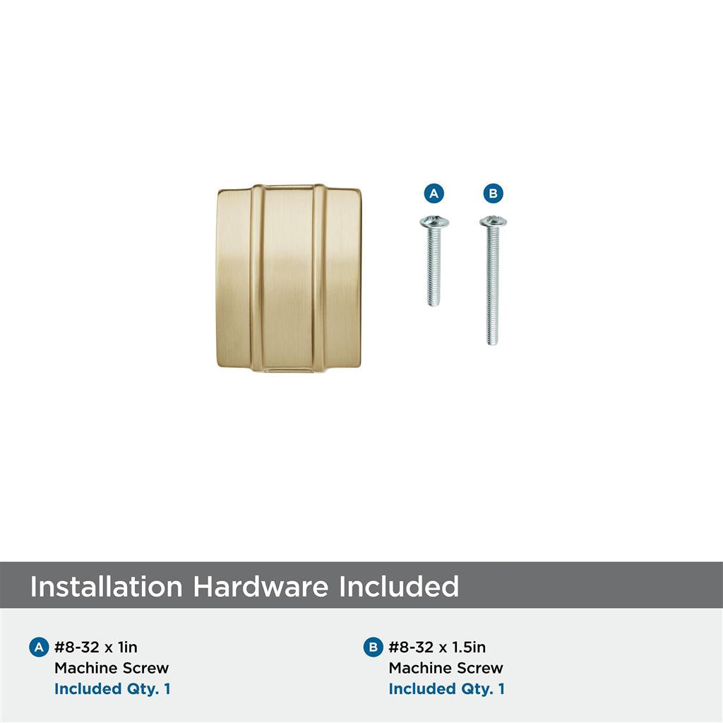 AMEROCK Davenport Rectangle Cabinet Knob in Champagne Bronze (+2 Sizes)