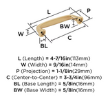 AMEROCK Kane Handle Pulls in Champagne Bronze (+8 Sizes)