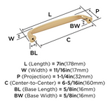 AMEROCK Kane Handle Pulls in Champagne Bronze (+8 Sizes)