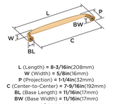 AMEROCK Kane Handle Pulls in Champagne Bronze (+8 Sizes)