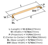AMEROCK Kane Handle Pulls in Champagne Bronze (+8 Sizes)