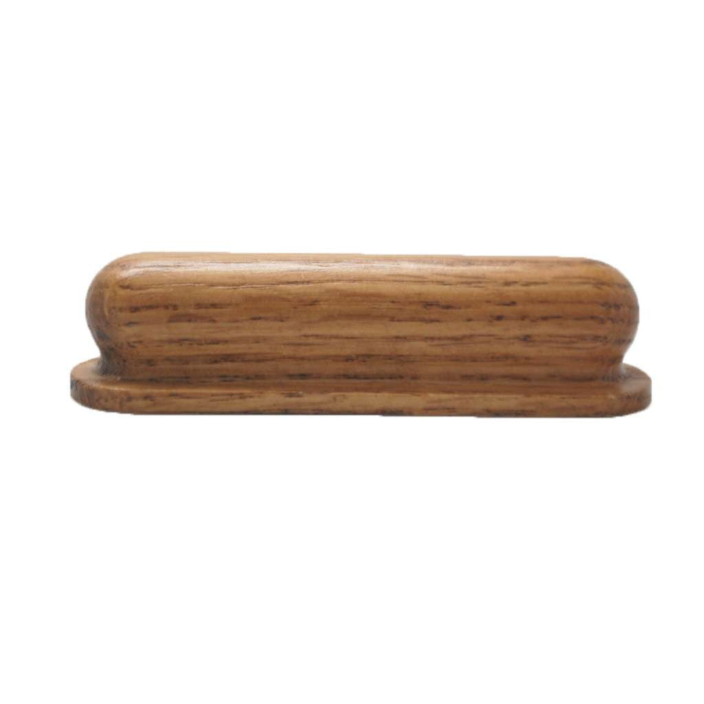3" Centers Wood Handle Cabinet Pull in Oak Side View