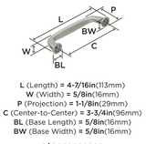 AMEROCK Kane Handle Pulls in Satin Nickel (+8 Sizes)