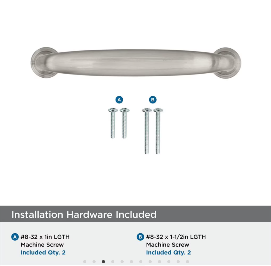 AMEROCK Kane Handle Pulls in Satin Nickel (+8 Sizes)