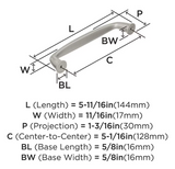 AMEROCK Kane Handle Pulls in Satin Nickel (+8 Sizes)