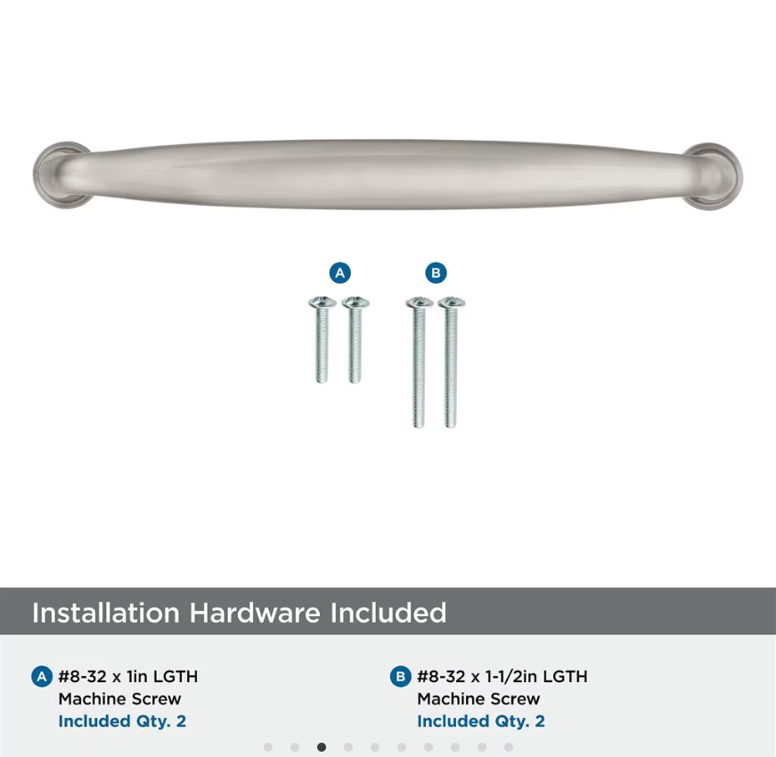 AMEROCK Kane Handle Pulls in Satin Nickel (+8 Sizes)
