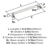 AMEROCK Kane Handle Pulls in Satin Nickel (+8 Sizes)