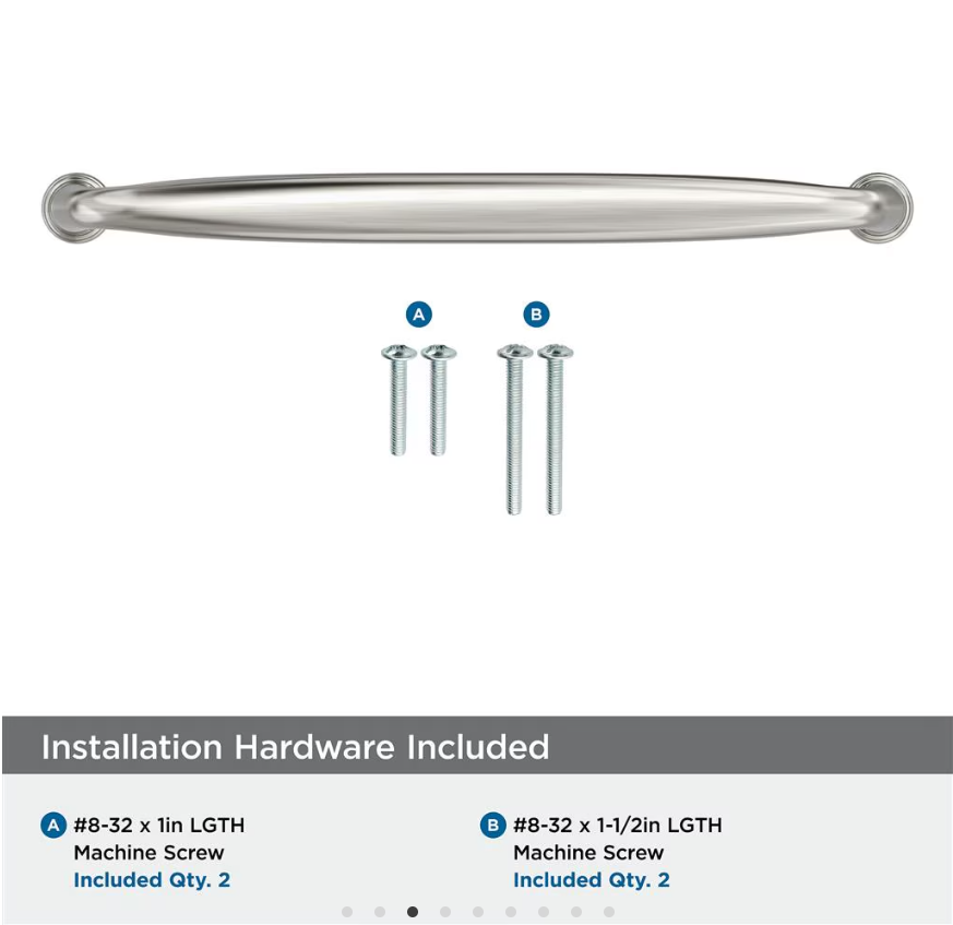 AMEROCK Kane Handle Pulls in Satin Nickel (+8 Sizes)