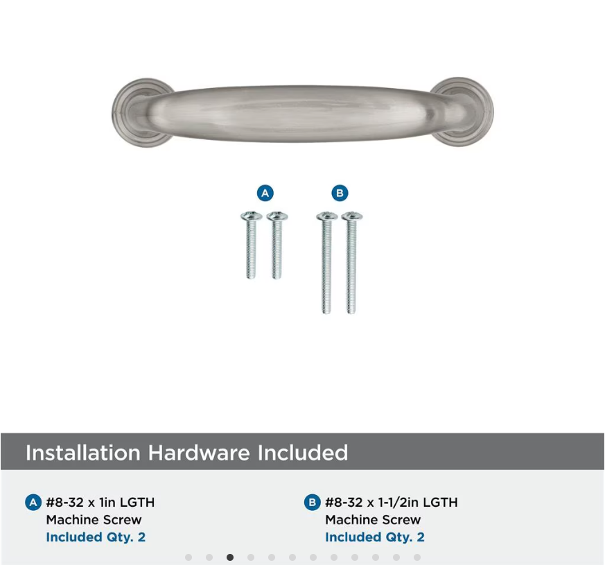 AMEROCK Kane Handle Pulls in Satin Nickel (+8 Sizes)